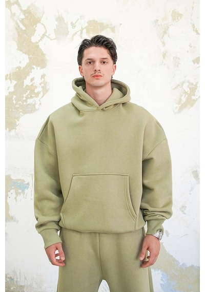 Soft Yeşil Cozy Basic Oversize Sweatshirt Soft Yeşil
