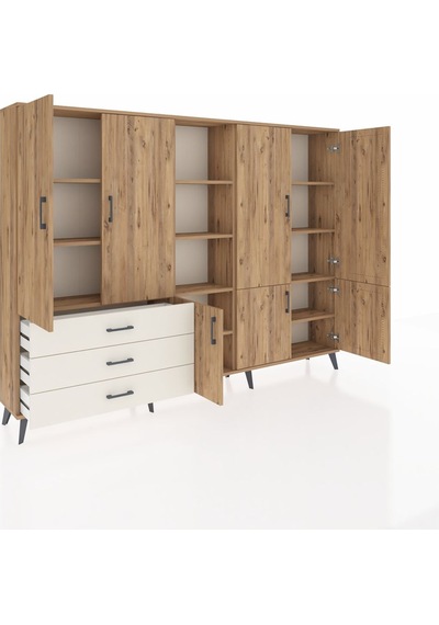 Arges Dolap 11 Raflı 3 Çekmeceli 7 Kapaklı 220x30x163 Çam-çam/ayt Çam-çam/aytaşı Arges Dolap 11 Raflı 3 Çekmeceli 7 Kapaklı 220x30x163 Çam-çam/ayt Çam-çam/aytaşı