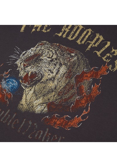 The Kooples Erkek Baskılı Bisiklet Yaka Gri Sweatshırt