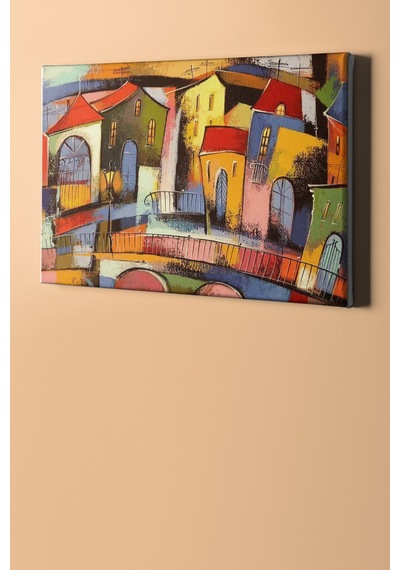 Webstyle Sayılarla Boyama Seti Kasnaklı Eski Şehirde Renkli Evler 40 X 50 Cm
