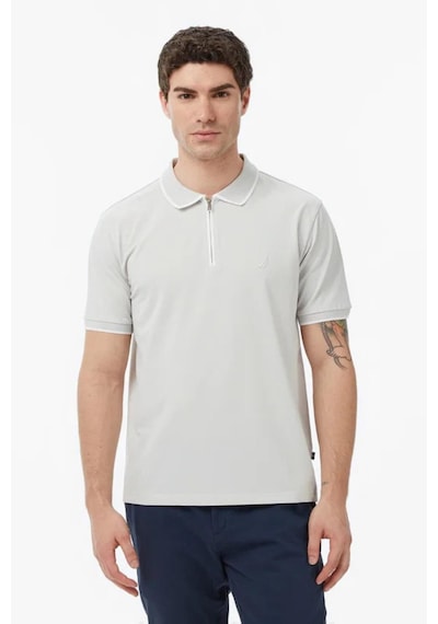 Nautica Erkek Gri Regular Fit Polo Yaka T-shirt-14598