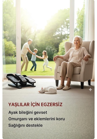 Livenzi Fit Eliptik Kondisyon Bisikleti Egezersiz Ve Ayak Masaj Aleti Siyah