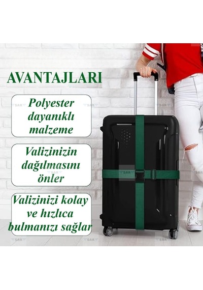 Reaktör Siyah Valiz Bavul Emniyet Kemeri 1 Adet Haki