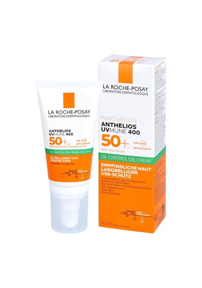 La Roche-posay Innovation Anthelios Uv Mune 400 50+ Oil Control Gel Creme Ultra Long Uva Protection Sans Parfum 50 Ml
