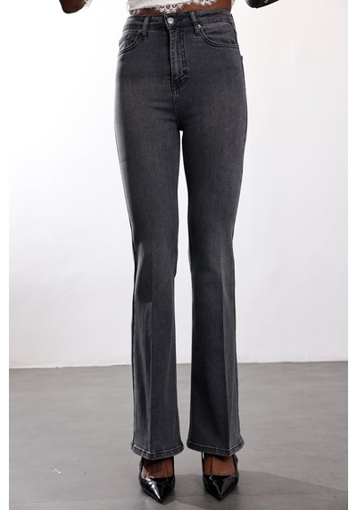 5in1Canpolat Antrasit Full Likra Toparlayan Flare Jean 7578 Antrasit
