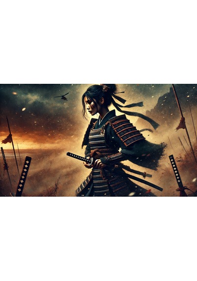 Ti-play Kadın Shogun Lider 60x90cm Modern Samuray Pvc Çerçevesiz Tablo