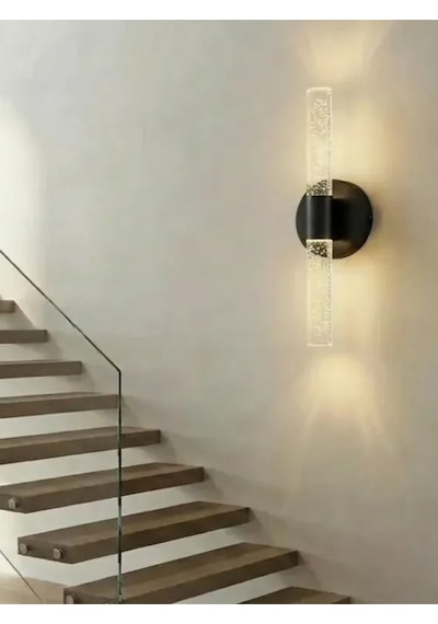 Bhbackhome Bubbleflux Medium Şık Tasarım Modern Ledli Aplik 31 Cm Rgb Siyah Elektrikli Kumandalı Siyah