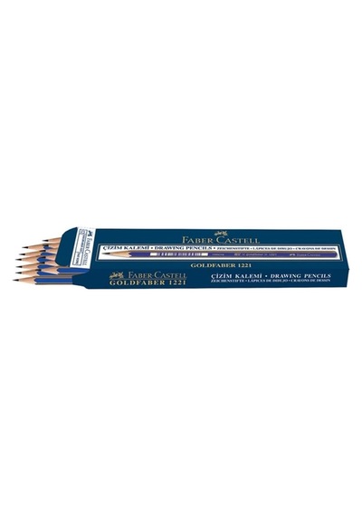Faber Castell 1221 4B Dereceli Resim Kalemi - 12'li Paket