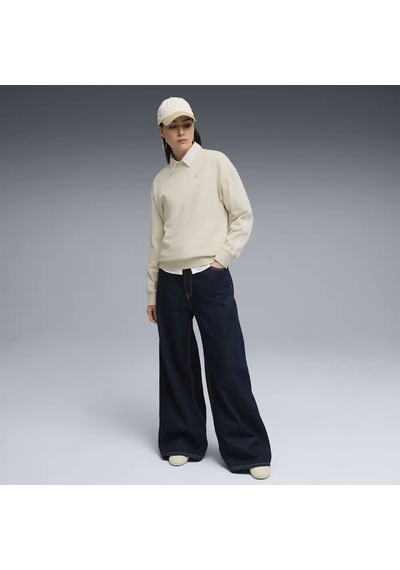 Puma Ess Elevated Comfort Crew Tr Krem Kadın Sweatshirt