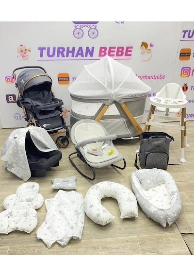 Yeni Doğan Zoodi Enerji Bebek Çeyiz Seti Beşik Bebek Arabası Ana Kucağı Çanta.... Gri Gri Yeni Doğan Zoodi Enerji Bebek Çeyiz Seti Beşik Bebek Arabası Ana Kucağı Çanta.... Gri Gri