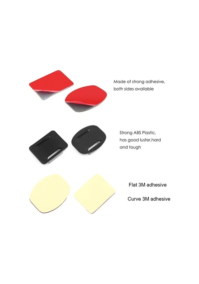 Vvhooy Flat Panel + Curved Adhesive Mounts 3 M Yapışkan Bant İle Sticky Action Kamera İçin Kull