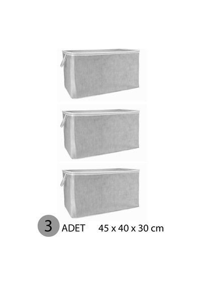 Kazak Hurcu Mini Hurç 45x40x30 Cm Gri - 3 Adet Renkli