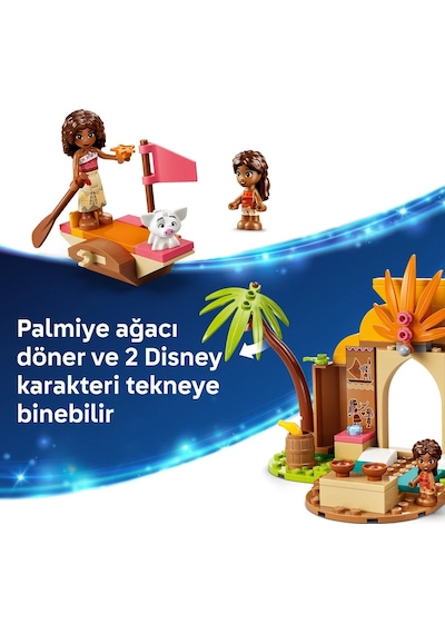 LEGO® ǀ Disney Moana Köy Evi ve Tekne 43282 – 4 Yaş ve Üzeri Çocuklar için 3 Karakter İçeren Oyuncak Yapım Seti (85 Parça)