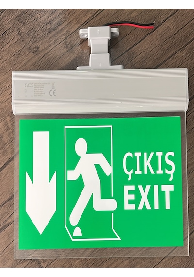 Cata Ct-9164 3w Şarjlı Exıt Acil Çıkış Armatürü Aşağı Ok Yönlendirmeli 3 Saat
