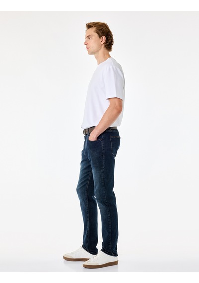 Koton Normal Bel Pamuklu Slim Fit Jean - Brad Jean Koyu İndigo 7wam40004nd
