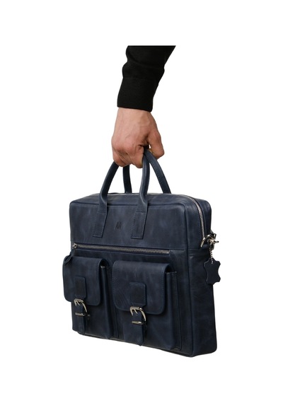 Mft Leather Hakiki Deri Laptop El Çantası Loreen 2230 Tiguan Lacivert