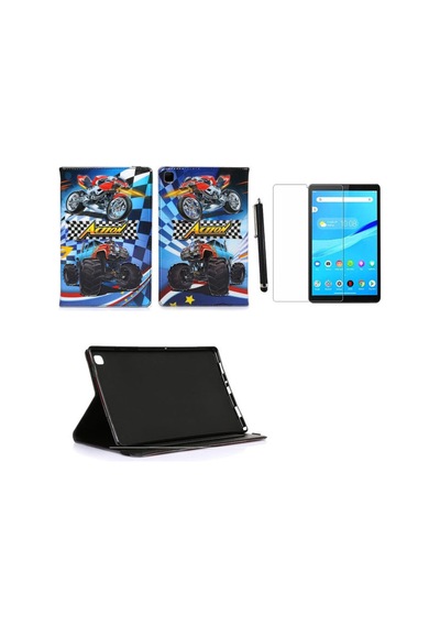 Huwaeı Mediapad T3 10 10.1" Kılıf Kabartma Resimli Kılıf + Ekran Koruyucu + Kalem Kapaklı Kılıf