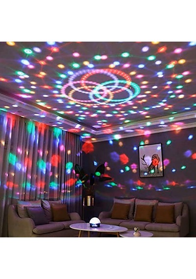 Vıp Renkli Led Işıklı Mini Disko Lambası Bluetooth Music Colorful Led Light + Hoparlör Usb Kablolu