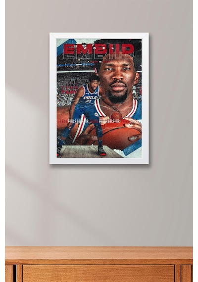 Joel Embiid Çerçeveli Tablo - Philadelphia 76ers Nba Posteri Tablo
