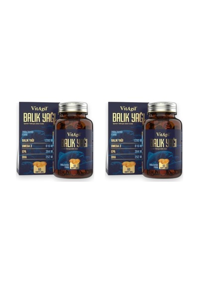 Vitagil Omega 3 1200 Balık Yağı 60 Softgel 2 Li Set