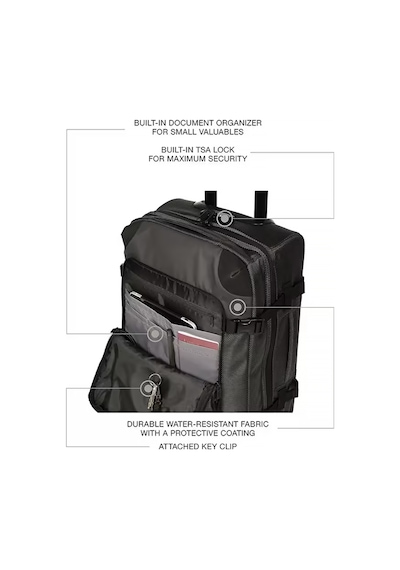 Eastpak Kabin Boy Valiz Ultra Hafif, Geniş Hacimli, Dayanıklı Kumaş, Sessiz Tekerlekli Ek00094d80w1 Siyah