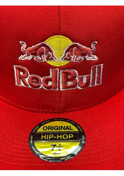 Hamze Red Bull Nakışlı Hip Hop Snapback Rapper Basket Cap Şapka Kırmızı