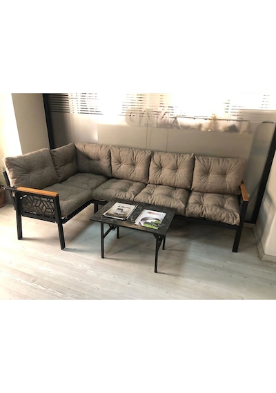Miami Melisa 3+2 Köşe Yön Değiştirilebilir Koltuk Takımı Balkon-bahçe-kafe Mermerdesen 70x50cm Sehpa Cappucino Miami Melisa 3+2 Köşe Yön Değiştirilebilir Koltuk Takımı Balkon-bahçe-kafe Mermerdesen 70x50cm Sehpa Cappucino