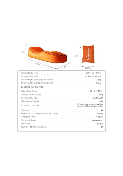 Aerogogo Gıga Air Lounger Cs1 Kahverengi Kahverengi