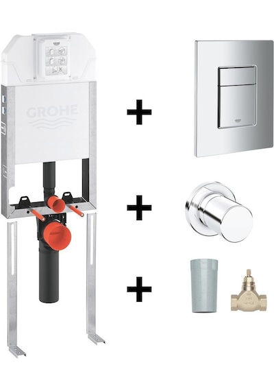 Grohe Duvariçi İnce Gömme Rezervuar Seti 8cm Çok Renkli