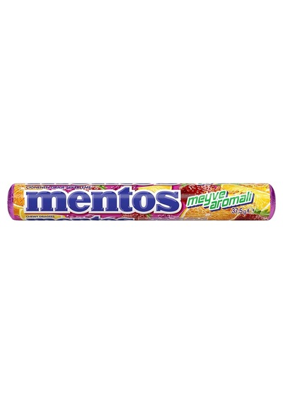 Mentos Draje Şeker 20x37,5g Meyve Aromalı Çilek Portakal Limon Tarı
