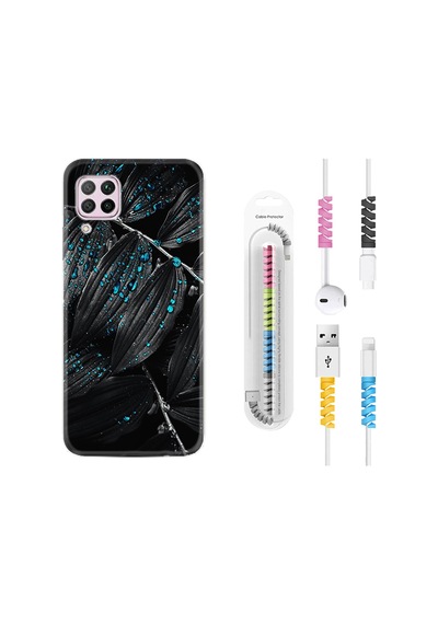 Huawei P40 Lite Kılıf Kablo Koruyuculu Foid Green 1643
