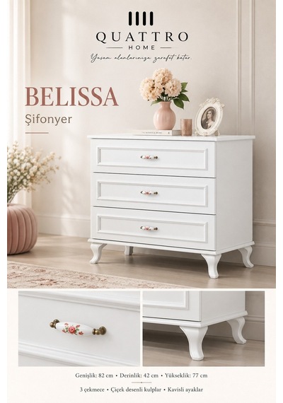 Belissa Genç Odası Takımı Beyaz