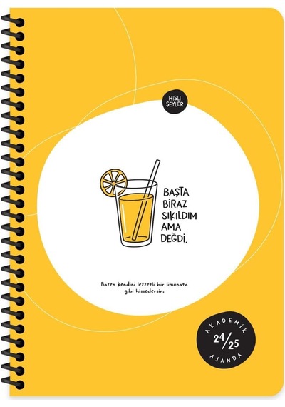 A5 Spiralli Akademik Ajanda - Başta Sıkıldım