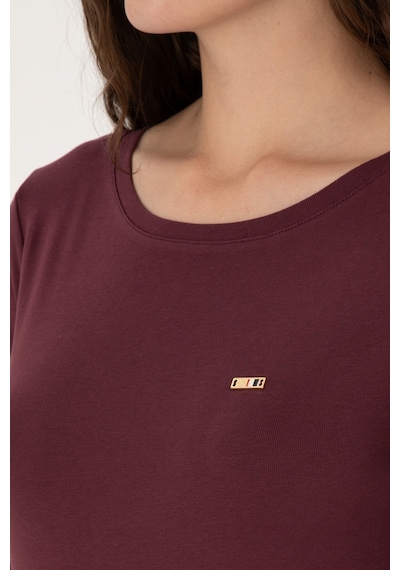 U.S. Polo Assn. Kadın Bordo Slim Bisiklet Yaka Basic Sweatshırt 50315419-VR177