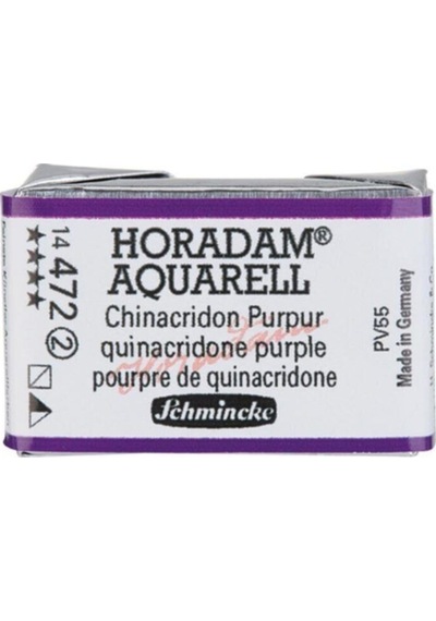 Schmincke : Horadam Aquarell Artist Sulu Boya : Tam Tablet : Seri 2 372 Quinacridone Purple