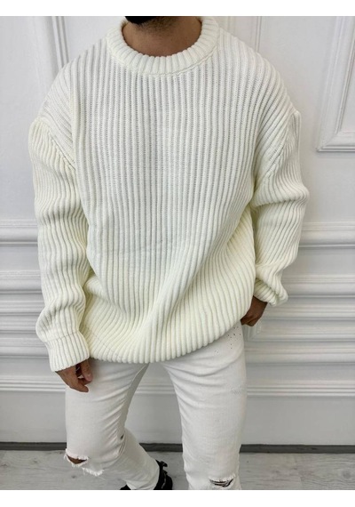 Elku Moda Elkumoda Oversize Kazak Bol Kesim Salaş Triko Kazak-KAZAK2873