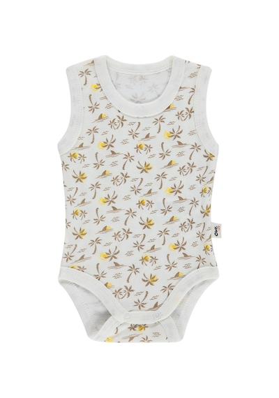 Civil Baby Palmiye Empirme 0-24 Ay Çıtçıtlı Badi - Ekru
