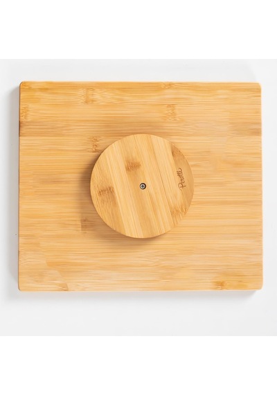 Porsima Bambu Peynir Pizza Tahtası Sunum Tahtası 360 Derece Dönen Yuvarlak Lüx Servis 35 X 30 X 1.5 Cm Diğer
