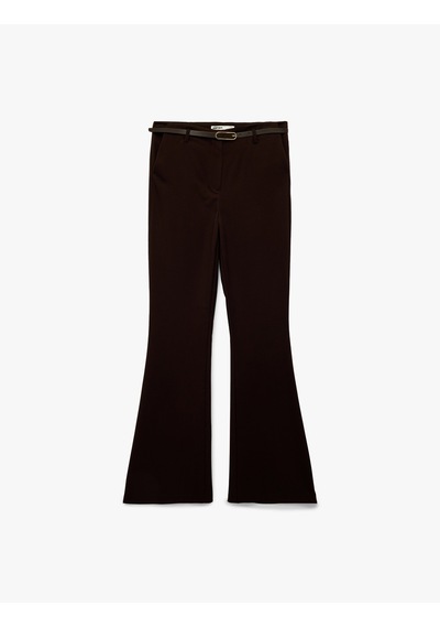 Koton Slim Fit Cepli Viskon Karışımlı Kemer Detaylı İspanyol Paça Pantolon Kahverengi 6wak40203uw Kahve Koton Slim Fit Cepli Viskon Karışımlı Kemer Detaylı İspanyol Paça Pantolon Kahverengi 6wak40203uw Kahve