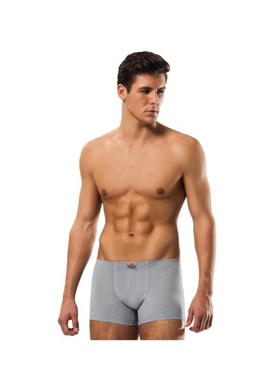 Erdem Erkek Gri Elastan Boxer 3'lü Paket Pamuk