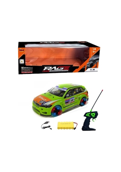 Toycraft Velocityx 1:10 Ölçekli Şarjlı Uzaktan Kumandalı Yarış Arabası 10 15 Km/h - Yeşil