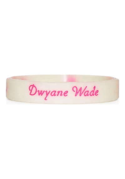 Dwayne Wade Beyaz Pembe Miami Heat Basketbol Nba Bileklik Beyaz Beyaz