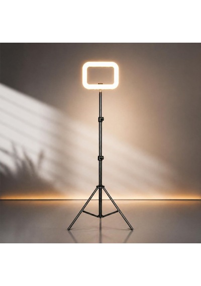 3in1 Şarjlı Led Ring Light Video Işık Seti Ayaklı Telefon Tutucu Bluetooth Kumandalı 20w 2500k-8500k Ayarlanabilir