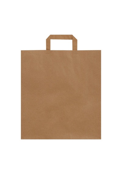 Packanya 32 x 30 x 17 - 100 Adet Düz Saplı Kraft Çanta