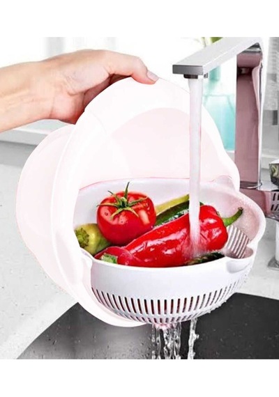 Karenda Aqua Hazneli Dönerli Süzgeç Büyük Makarna Süzgeci Plastik Diğer