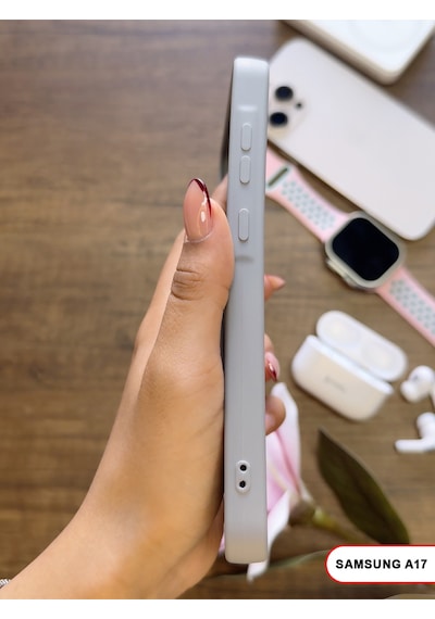 Samsung Galaxy A17 Uyumlu Kamera Korumalı Darbeye Dayanıklı Renk Atmayan Keep Silikon Kılıf Gri