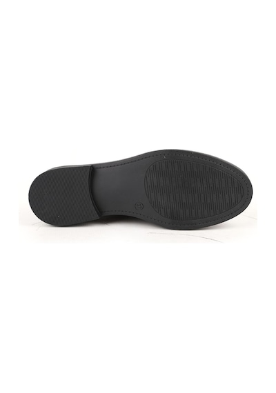 Libero Kadın Loafer Günlük Hakiki Deri Parlak Rugan Metal Toka Detaylı Maskülen Esnek Kauçuk Taban L061.528 Bordo