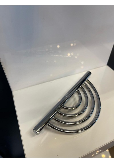 Yarım Lila Metal Kulp 96mm Krom Dolap Kapak Modern Çekmece Tv Ünite Mobilya Komidin Şifonyer Gümüş