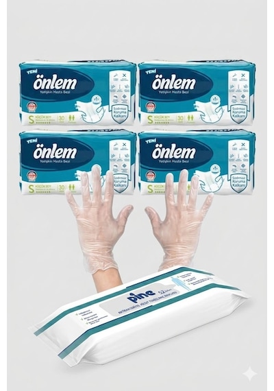 Önlem Bel Bantlı Small 120 Adet Mendil Ve Eldiven Hediyeli Diğer
