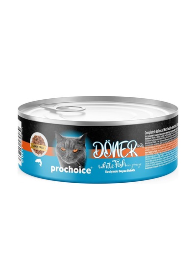 Döner White Fish, Sos İçinde Beyaz Balıklı Tam & Dengeli Yetişkin Kedi Maması 70 Gr X 12 Adet